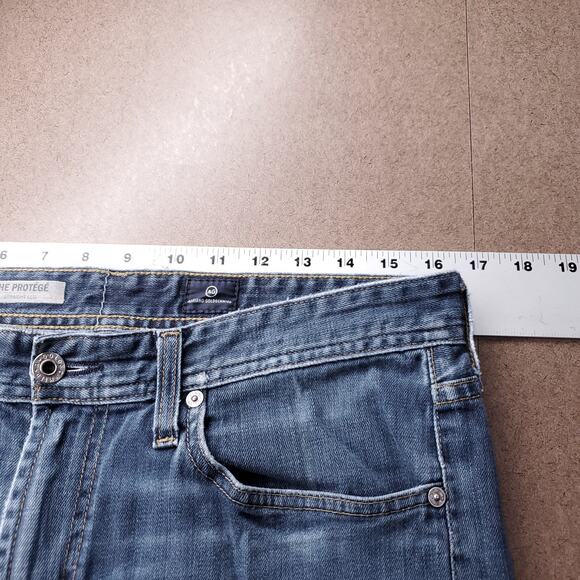 AG Protege Straight Leg Jeans Mens 32x32 Blue Med Wash Classic Casual Denim - Picture 4 of 12